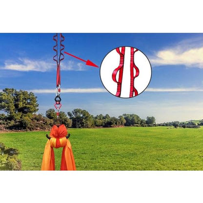 FOSER 2pcs Daisy Chains, Yoga Hammock Extension Strap, Adjustable Nylon Strap Fitness Pilates and Exercise Extend Strap - color: RED