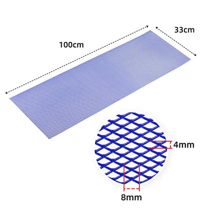AggAuto Universal 40"x13" Car Grill Mesh 4x8mm Rhombic Hole Blue | Aluminum Alloy Automotive Grille Insert Bumper, One of the Most Multifunctional Shape Grids 100x33cm - size: 4x8mm Rhombus - Blue