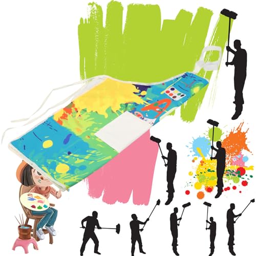MBMSO Painting Artist Apron with Pockets Artist Painter Gifts Art Lover Gift for Art Teacher Student Painter Apron Waterproof - color: Love Art Apron-3