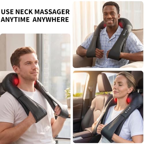 Neck Massager with Heat Deep Tissue Electric 3D Kneading