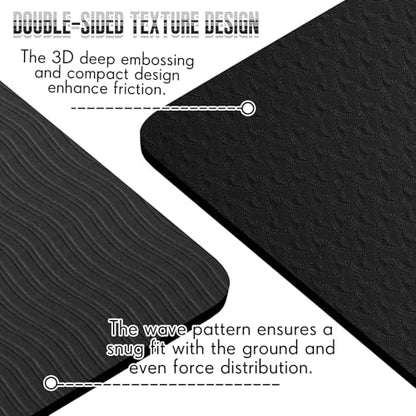 Briwooody Yoga Mat Wall Mount with Holes - color: Black, size: 72"x24"x1/4''