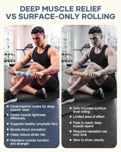 Handheld Textured Massager Roller Stick Deep Tissue Relief Recover