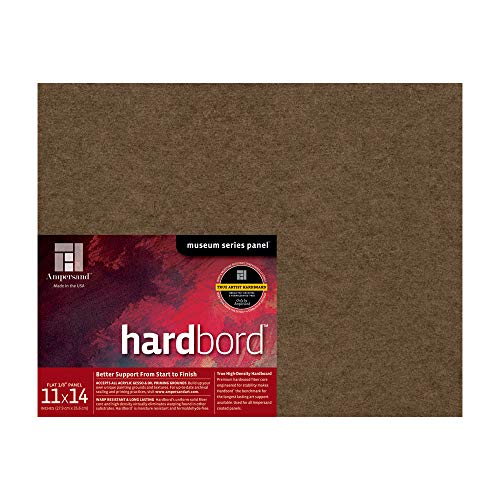Ampersand Museum Series Hardbord for Painting and Mounting, 1/8 Inch Depth, 11X14 Inch (AMHB11) - color: 1/8 Inch Flat Profile, size: 11X14