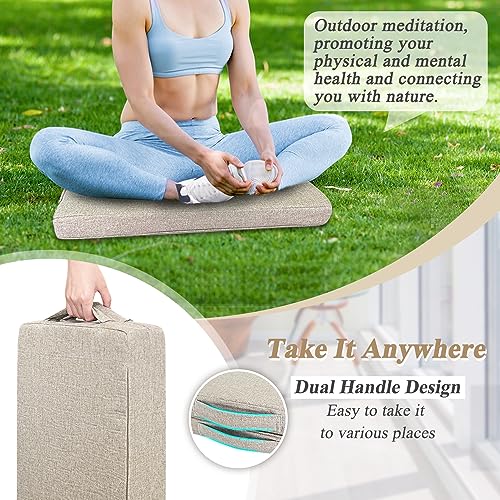 Meditation Floor Cushion for Yoga Adults Square Floor Pillows Seating Large Meditation Cushion Yoga Pillows for Sitting on Floor Meditation Pillow Mat Outdoor Rectangle Floor Sitting Cushion