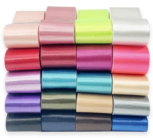1 1/2" Colored Nylon Webbing 40yd for Bag Straps Crafts - color: Mixed