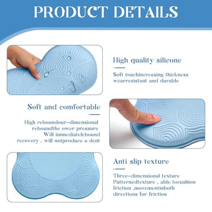2 Packs Yoga Knee & Elbow Cushions - Extra Thick Foam for Knees, Elbows, Wrists, Hands & Head - Pilates & Kneeling Pads - Support Foam Pads for Women & Men - color: blue