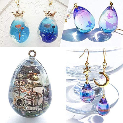 Eggs Ball Silicone Resin Molds for Jewelry Keychain, Epoxy Resin Ball Spheroid Necklace Stone Mold, Mini Orbs Pendant Casting Silicon Mold for UV Resin Crafts, DIY Easter Eggs Planet Jewelry Making - size: Eggs Ball Mold