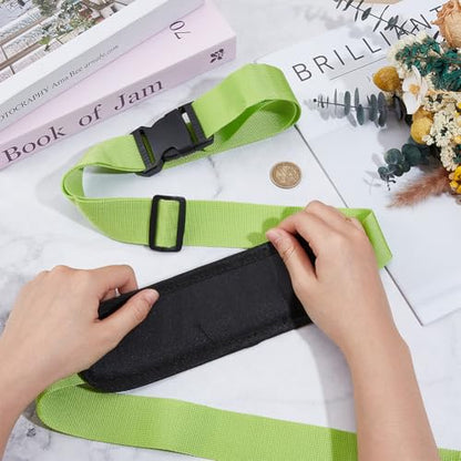 GORGECRAFT 100-189cm Shoulder Strap Replacement Universal Beach Chair Carrying Straps Scooter Adjustable Backpack Anti-Slip Shoulder Belt for Briefcase Laptop Messenger Crossbody Bag Luggage Green - color: Fluorescent Green