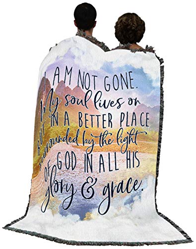 Pure Country Weavers I Am Not Gone My Soul Lives On Blanket Lake - Sympathy Bereavement Gift Tapestry Throw Woven from Cotton - Made in the USA (72x54) - color: Soul Lives Lake, size: 72" x 54"