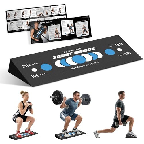Squat Wedge Large for Deeper Squats: Heel Elevated Block for Mobility