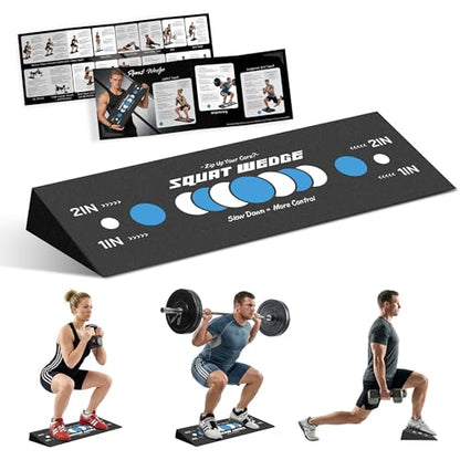 Squat Wedge Large for Deeper Squats: Heel Elevated Block for Mobility