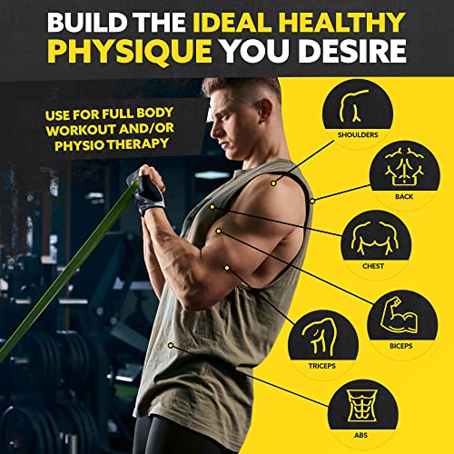 Long Resistance Bands Set, 5 Pull Up Assistance Bands for Working Out - color: Green 2