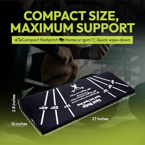 Squat Wedge Block – Non-Slip EVA Material Slant Board with 15°/30°/40° Angle Markings, 15° Heel-Elevated Incline Squat Wedge for Deep Squats & Calf Stretches (Gym, Home, Therapy & Yoga)