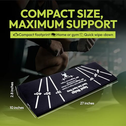 Squat Wedge Block – Non-Slip EVA Material Slant Board with 15°/30°/40° Angle Markings, 15° Heel-Elevated Incline Squat Wedge for Deep Squats & Calf Stretches (Gym, Home, Therapy & Yoga)
