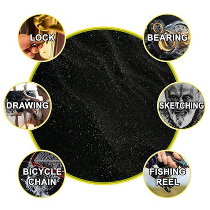 GOODTAKE Graphite Powder 1000 Mesh (Ultra Fine) - 13 Micron Powdered Graphite High Purity Lubricant for Locks, 3D Printing, DIY Crafts - Non-Toxic Dry Lubricant (2 Pounds) - size: 2 Pounds