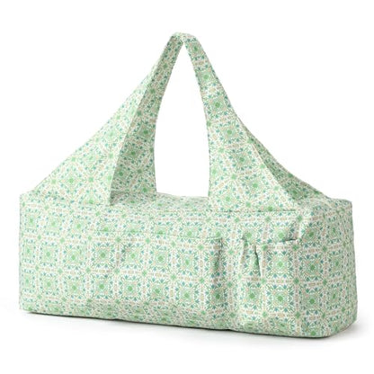 BOULDER BEE Yoga Mat Bag with Wet Pocket, Large Yoga Mat Carrier Fits All Your Stuff, Personalized Yoga Gifts, Gym Tote Bag for Women - color: Green