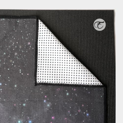 Eunzel Hot Yoga Mat Towel with Grip Dots, Printed Design 72" x 24" - color: Galaxy