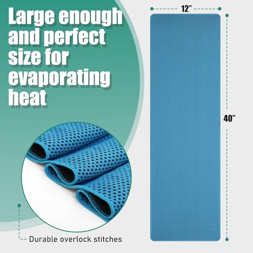 쿨링 타월 30팩, 101.6cm x 30.5cm(40 x 12인치) 넥 쿨 타월 벌크, 목과 얼굴을 위한 콜드 타월, 더운 날씨, 달리기, 축구, 요가, 체육관, 골프용 쿨링 래그 스포츠 타월 - color: 10그레이/10다크블루/라이트 블루