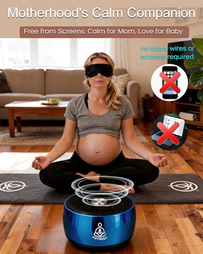 Portable Electronic Tibetan Singing Bowl for Meditation,Relax,Yoga - color: Sea Blue