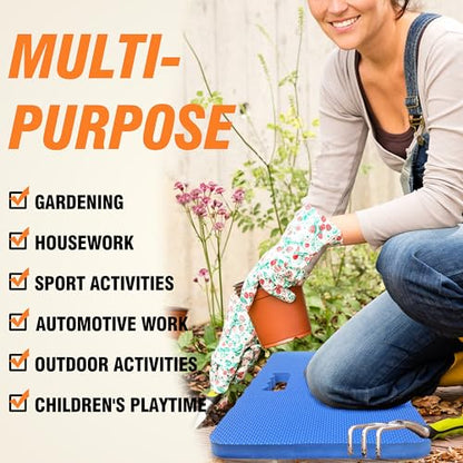 Gardzen 3-Pack Garden Kneeling Pad | EVA Foam Kneeler Pad for Gardening, Baby Bath, Yoga, Pilates, Exercise, 18" x 11" x 1", Blue - size: 18" x 11" x 1" - 3 Pack