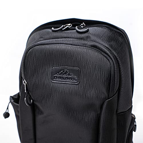 Mount Adams Yoga Mat Mid-Size Backpack for Gym Accessories, Black Ripple