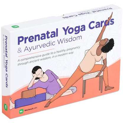WorkoutLabs Prenatal Yoga & Ayurveda Cards – Healthy and Conscious Pregnancy Guide with Ancient Wisdom in a Modern Way · Premium Cards and Book Set for Pregnant Women and Prenatal Yoga Teachers