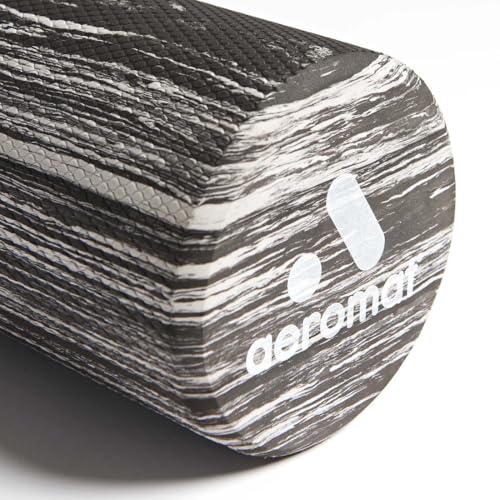 AGM Group Aeromat Foam Roller, 18-inch Long, Marble Gray