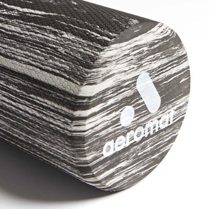AGM Group Aeromat Foam Roller, 18-inch Long, Marble Gray
