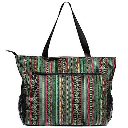 ESVAN LARGE BEACH BAG Water Resistant Lightweight 20 inch Women Oversize Tote Bag for Gym Beach Travel Pool Yoga Nurse - color: A05
