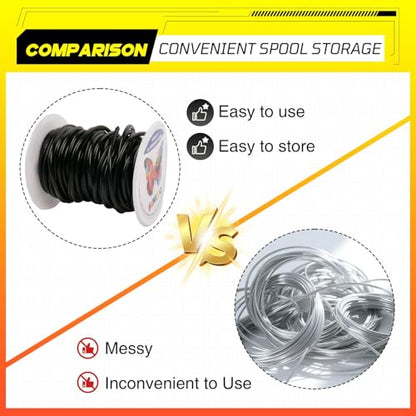 Aluminum Craft Wire,8 Gauge (3mm) Black Bendable Wire,32 Feet Continuous Roll for Jewelry Making,Sculpting,Floral & Armature Projects - size: 8 Gauge 32FT, style: Black