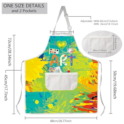 MBMSO Painting Artist Apron with Pockets Artist Painter Gifts Art Lover Gift for Art Teacher Student Painter Apron Waterproof - color: Love Art Apron-3