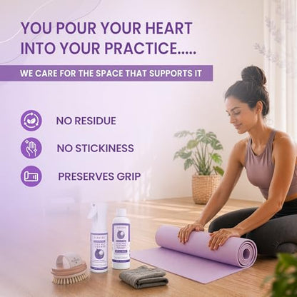 Flexies Foaming Yoga Mat Cleaner Refill Pack | Plant-Based Foaming Spray | Deep Cleans Yoga and Pilates Mats, 6.76 fl oz, Lavender - color: Refill Lavender