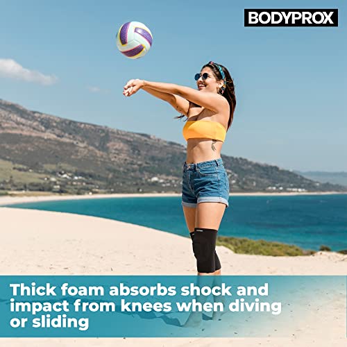 Bodyprox Protective Knee Pads, Thick Sponge Anti-slip Knee Sleeve - size: Large