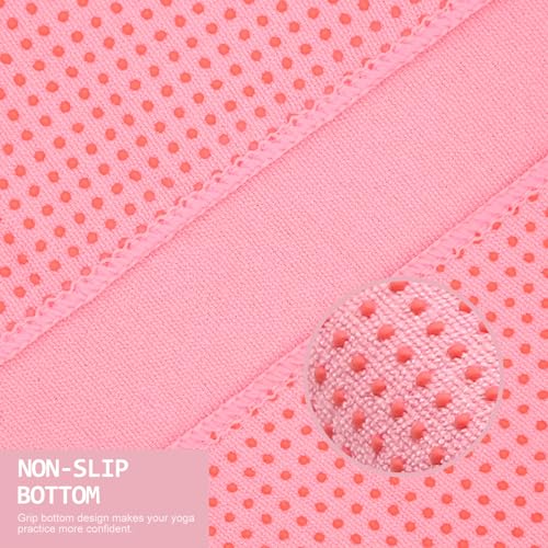 Eunzel 2 Pack Hot Yoga Towel with Grip Dot, Non Slip Yoga Mat Towe Sweat Absorbent Towel for Hot Yoga,Bikram, Pilates and Fitness 72" x 24", Taro Purple/Pink - color: Taro Purple/ Pink