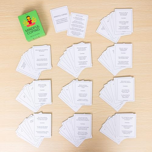 100 Coping Skills Cards for Teens & Adults, Ages 12+ – Mindfulness, Self-Care and Stress Management Activities for Emotional Wellness, Reflection and Calm - style: Coping Activity Cards
