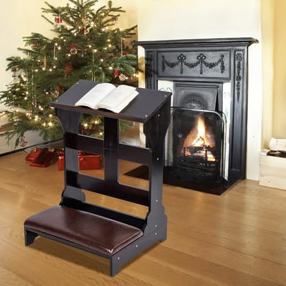 Prayer Bench Kneeler, Wooden Prayer Kneeler for Home
