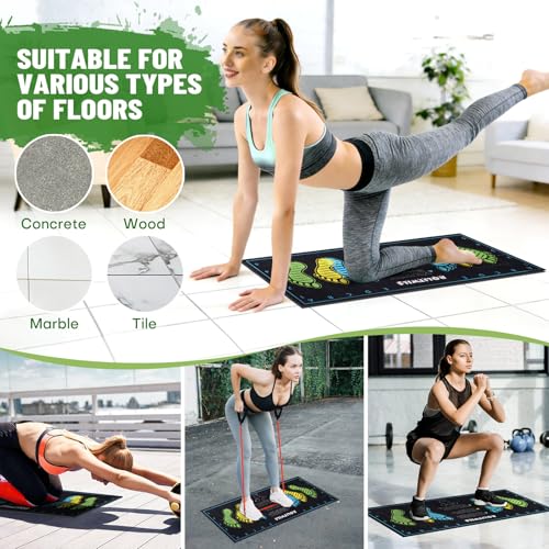 31.5'' X 13.8'' Anti-Slip Squat Mat with Foot Position Guides, Professional-Grade Exercise Mat Perfect for Squats, Leg Training and Lunges, Enhancing Muscle Activation, Versatility and Safety for Home Fitness Enthusiasts - color: Black