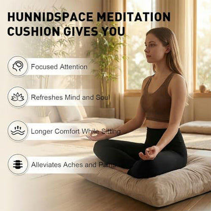 ellier Meditation Cushion Set-Large Velvet Floor Pillow & Traditional Tibetan Yoga Bolster for Adults,Zafu Meditation Mat with Buckwheat,Zabuton Meditation Cushion with Memory Foam - color: Cl01-dark Blue