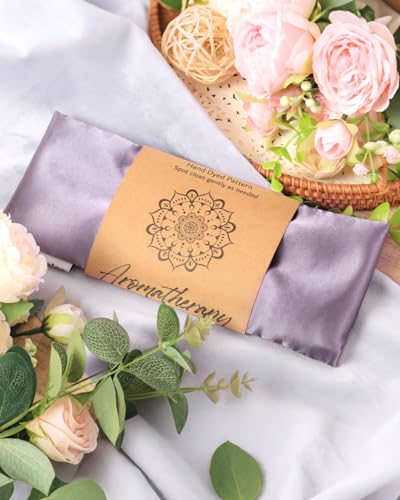 Hihealer Weighted Eye Mask for Sleeping, Lavender Eye Pillow for Spa Yoga - color: Purple&lilac