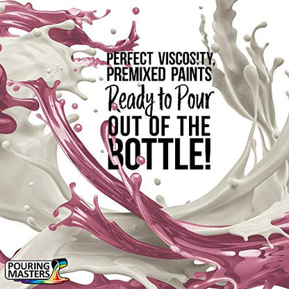 Pouring Masters Rose Pink Metallic Pearl Ready to Pour Acrylic Pouring Paint - Premium 8-Ounce Pre-Mixed Fluid Acrylic Paint - Fluid Art Supplies for Canvas, Wood, Paper, Tile & Rocks - color: Rose Pink Metallic Pearl, size: 8 Fl Oz (Pack of 1)