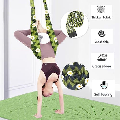 TOCO FREIDO Waist Back Leg Stretch Strap/Yoga Fitness Band, Leg Stretching Assist Trainer, Yoga Stretcher, Back Bend Split Inversion Strap for Fitness, Dance, Ballet, Gymnastics - color: Green New