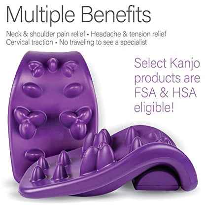Kanjo Flex Firm Neck Cushion for Cervical Traction, Neck and Shoulder Relaxer, Neck Cervical Pillow with Acupressure Points for Pain Relief and Cervical Spine Alignment, Adjustable Firmness - style: Flex Firm Neck Cushion