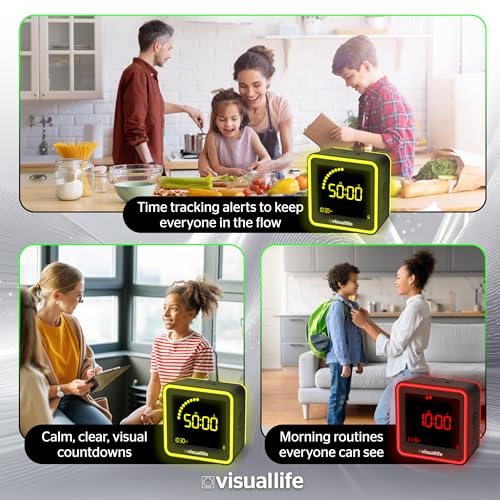 Visual Life Timer for Kids, Adults, ADHD, Autism & Dyslexia - New Timed Color Cues Anchor Focus, Track Progress & Guide Transitions - for Home, Teacher Classrooms, Homeschool, Business & Groups