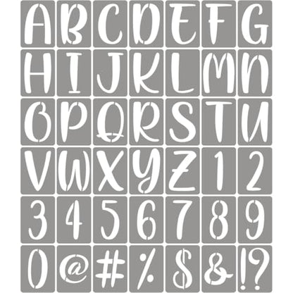 5 Inch Letter Stencils for Painting - 42 Pack Alphabet Letter Number Templates with Signs, Reusable Plastic Alphabet Stencils for Chalkboard Fabric Rock Wood Crafts Painting - size: 5 Inch