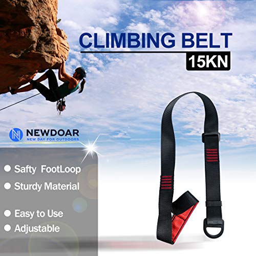 NewDoar Foot Ascender Loop for Climbing Tree Arborist - color: Black