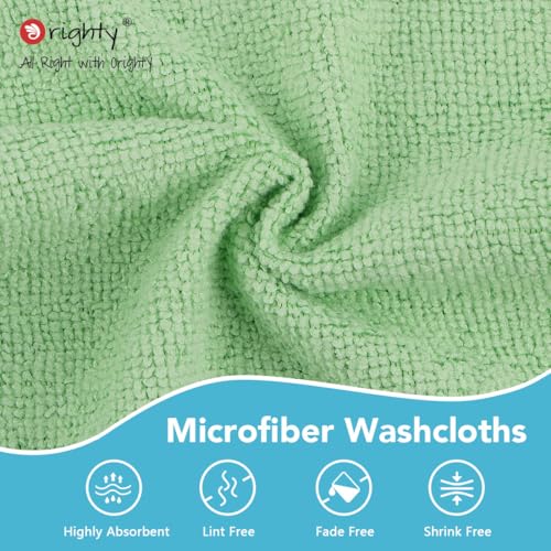 Orighty Washcloths Bulk, 200 Pack Microfiber Face Towels, 12x12 Inch - color: Multicolor