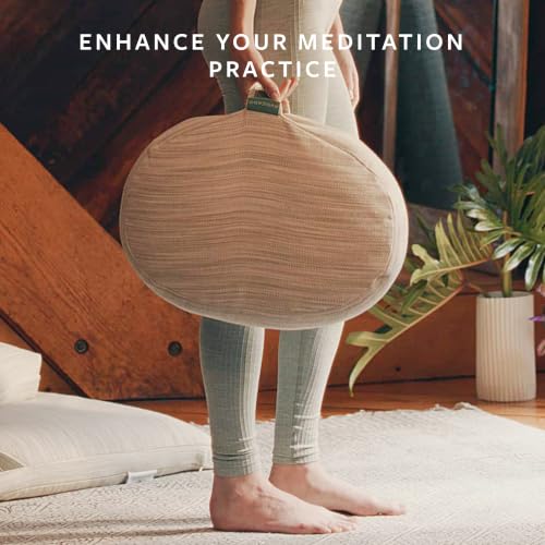 Avocado Organic Yoga Meditation Pillow, GOTS Certified Organic Cotton Cover, Natural Buckwheat Fill - size: Oval Meditation