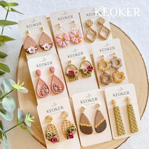 Keoker Polymer Clay Texture Roller, 3in Woven, Like Polymer Clay Texture Sheets, Great with Polymer Clay Cutters - color: Woven