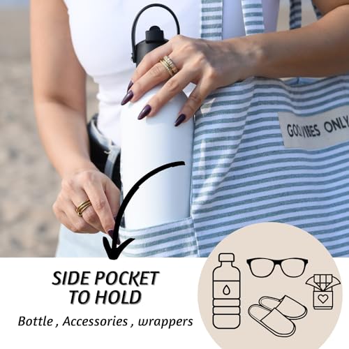 Folkulture Beach Bags for Women, Waterproof, Beach Must Haves -17x14 inch - color: Forest Green