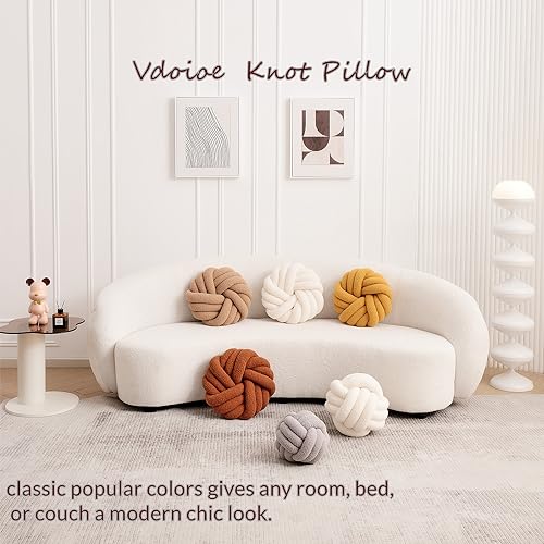 Knot Pillow,Khaki Decorative Pillows 13.7" - color: Khaki